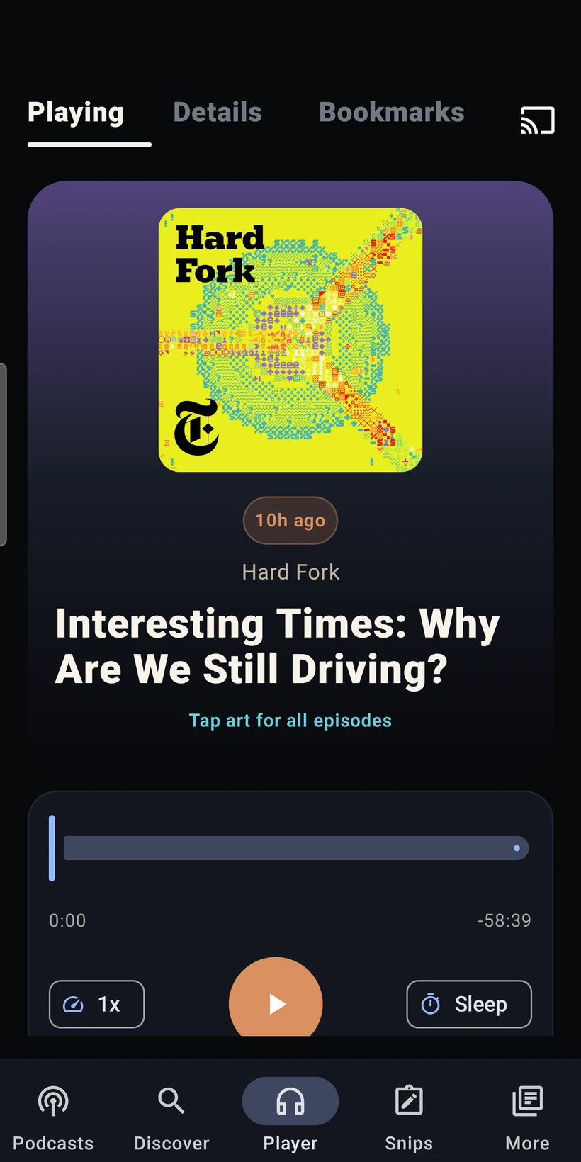 WhisperNode podcast player